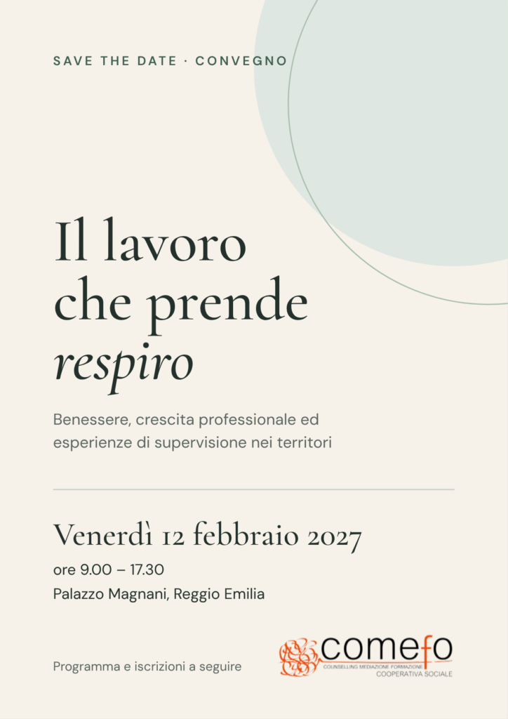 Save the date: convegno «Il lavoro che prende respiro», venerdì 12 febbraio 2027, ore 9.00–17.30, Palazzo Magnani, Reggio Emilia